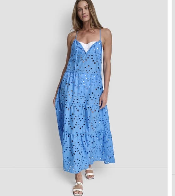DKNY Eyelet Maxi Dress