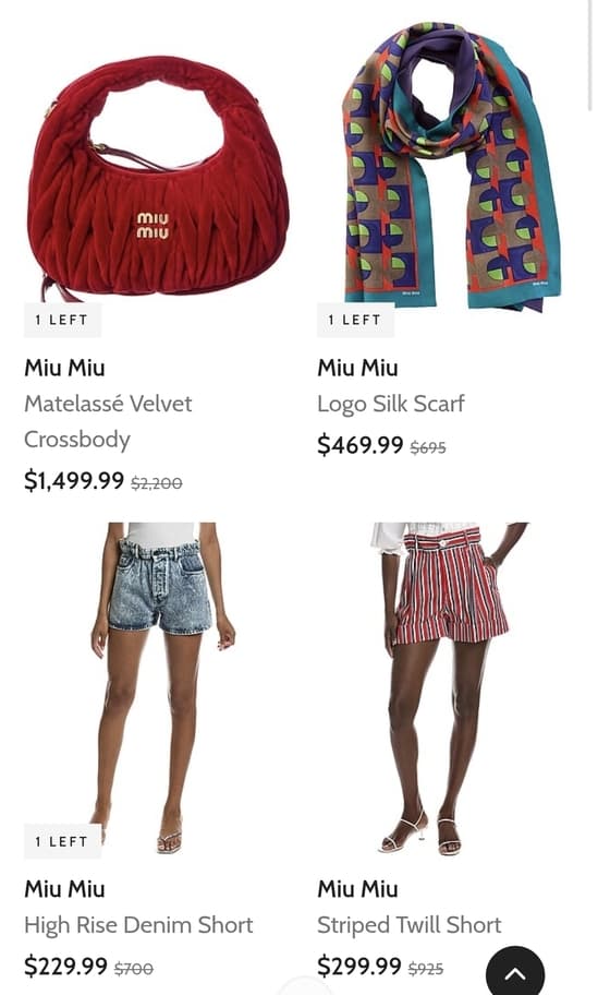 Miu Miu Matelassé Crossbody