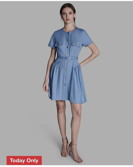 BCBG 미니 데님 드레스