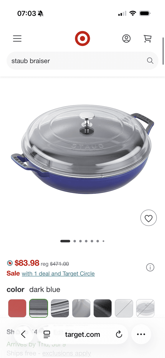 Staub braiser 3.5qt