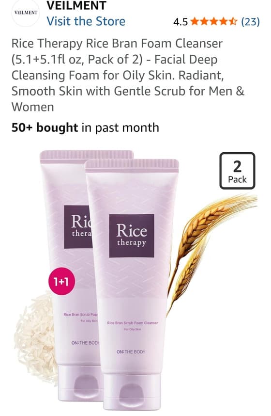 Rice Therapy 폼클렌저 2팩