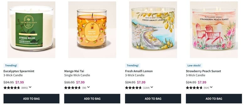 Bath & Body Works 캔들