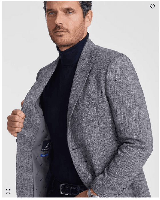 Nautica Herringbone Tweed