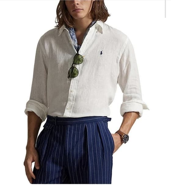 Polo Ralph Lauren 린넨 롱슬리브 셔츠