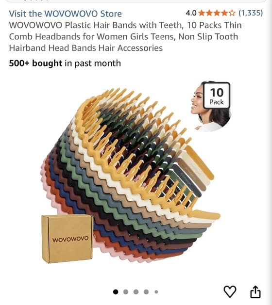 Plastic Hair Bands 10Pack