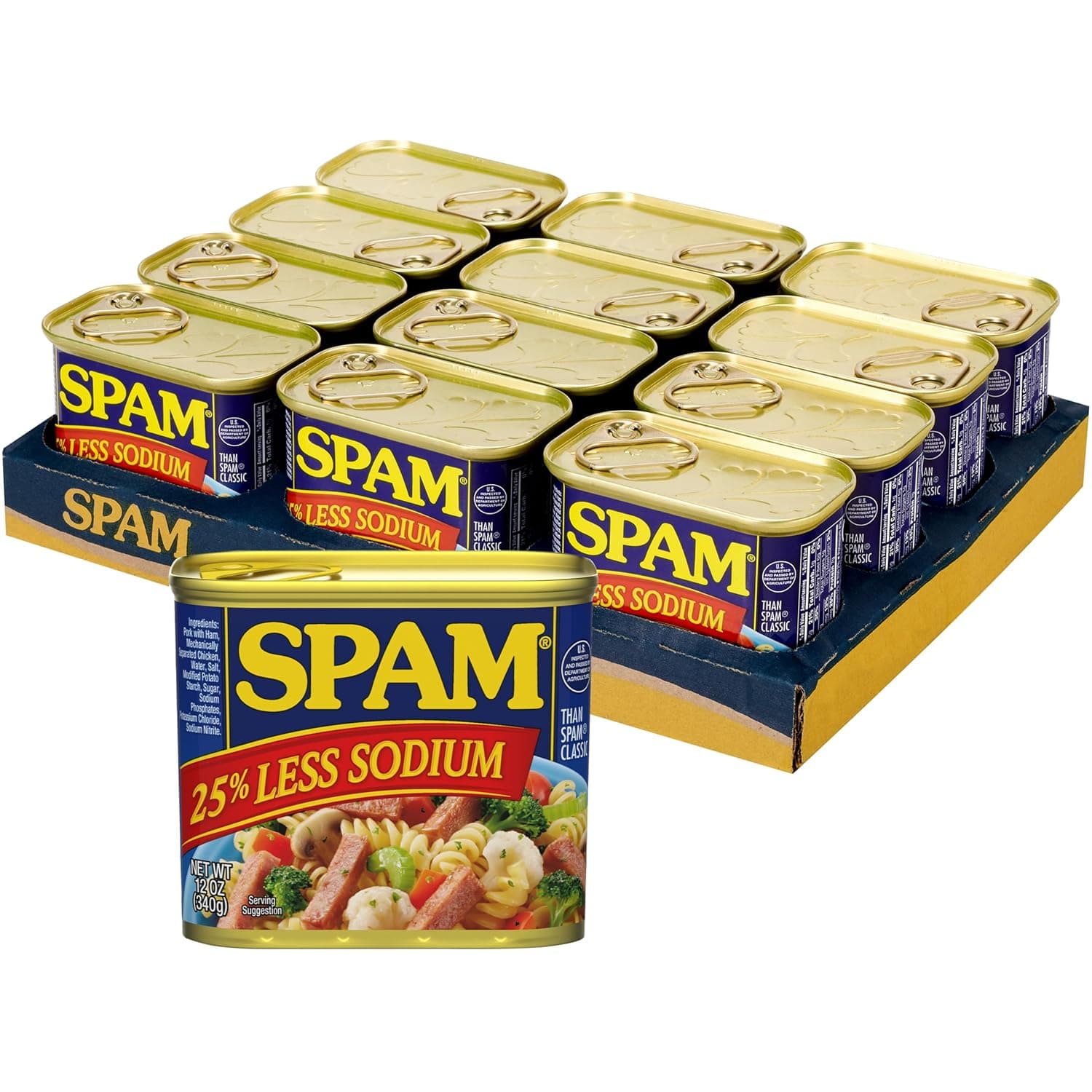 SPAM 25% Less Sodium 12캔
