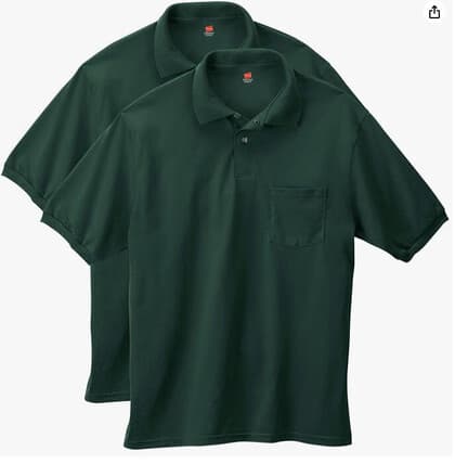 Hanes Pocket Polo Shirt 2pk
