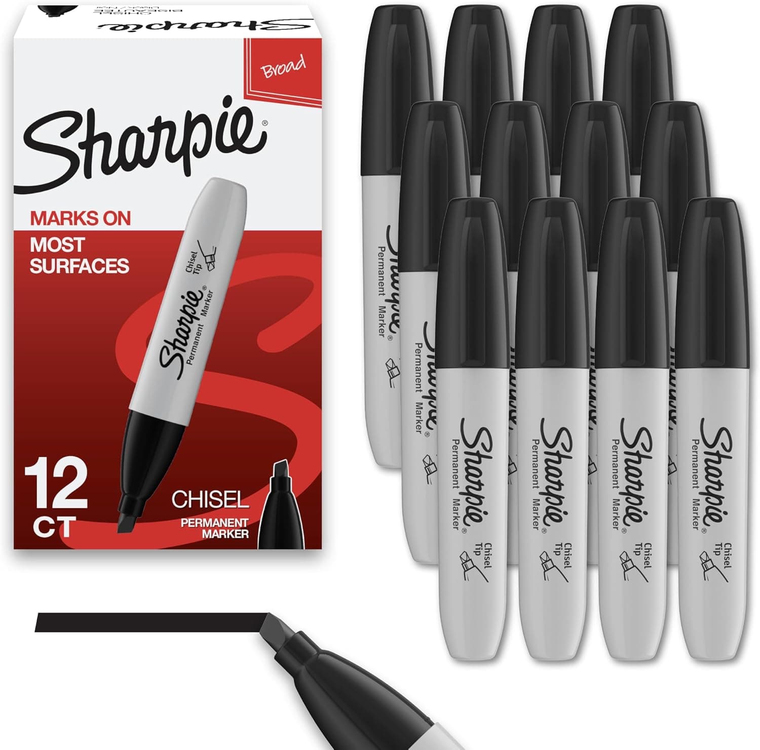 Sharpie 퍼manent 마커 12개