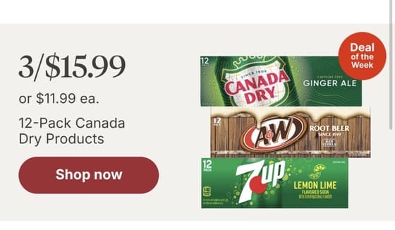Canada Dry 3개 $15.99