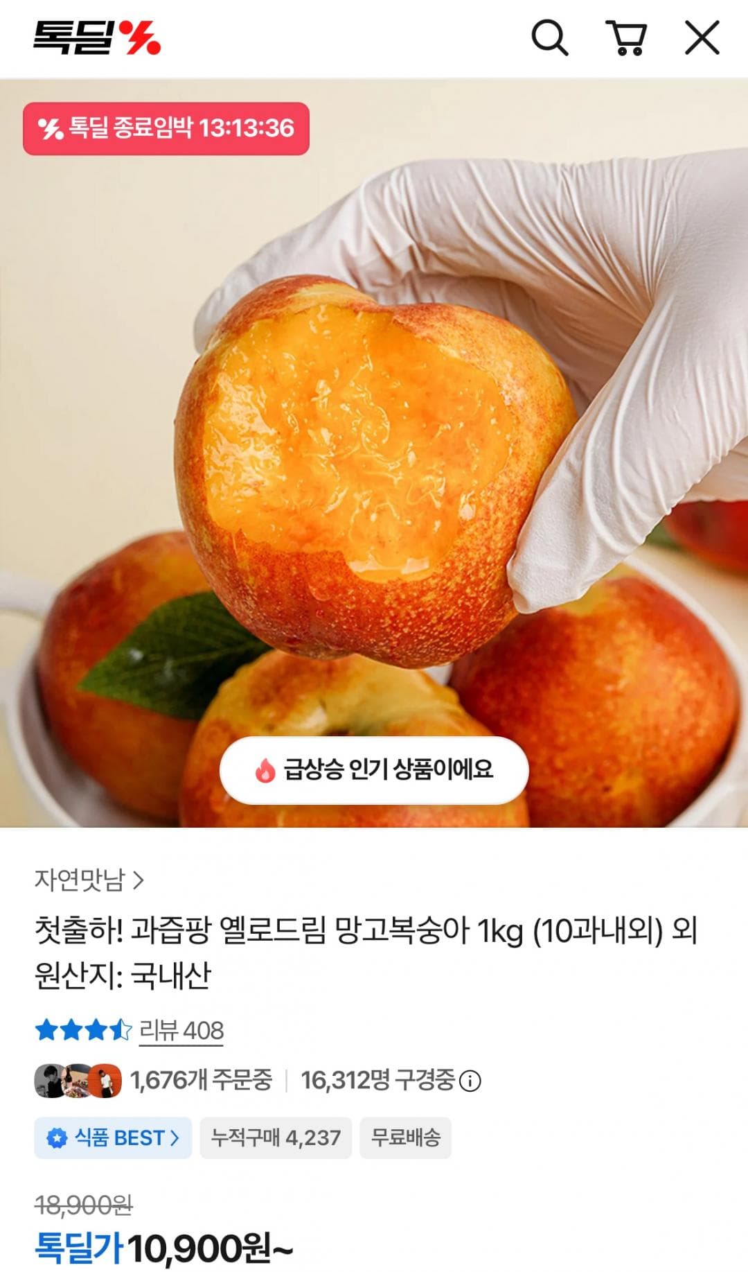옐로드림 망고복숭아 1kg