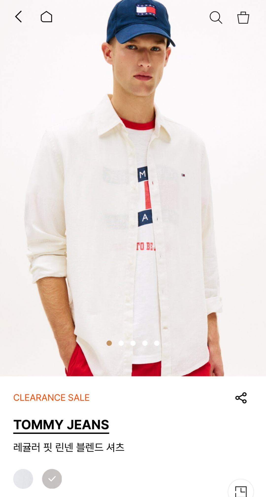 Tommy Hilfiger 린넨 블렌드 셔츠