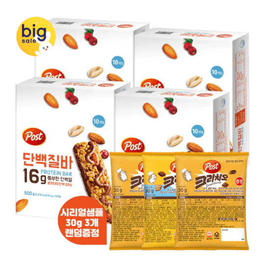 포스트 단백질바 500g 4개