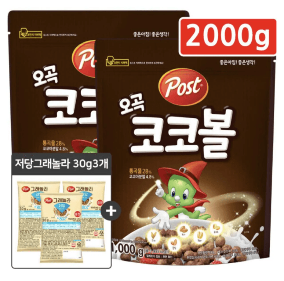 포스트 오곡코코볼 시리얼 1kg 2개