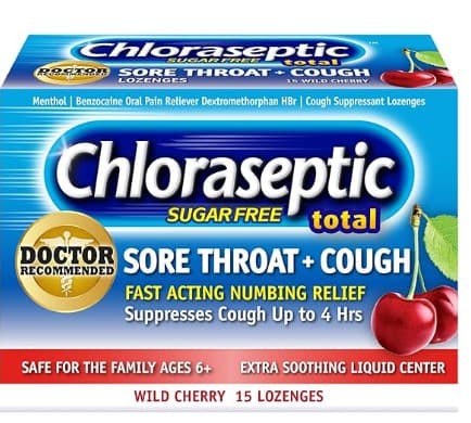 Chloraseptic Total Sore Throat + Cough Lozenges 15 Count