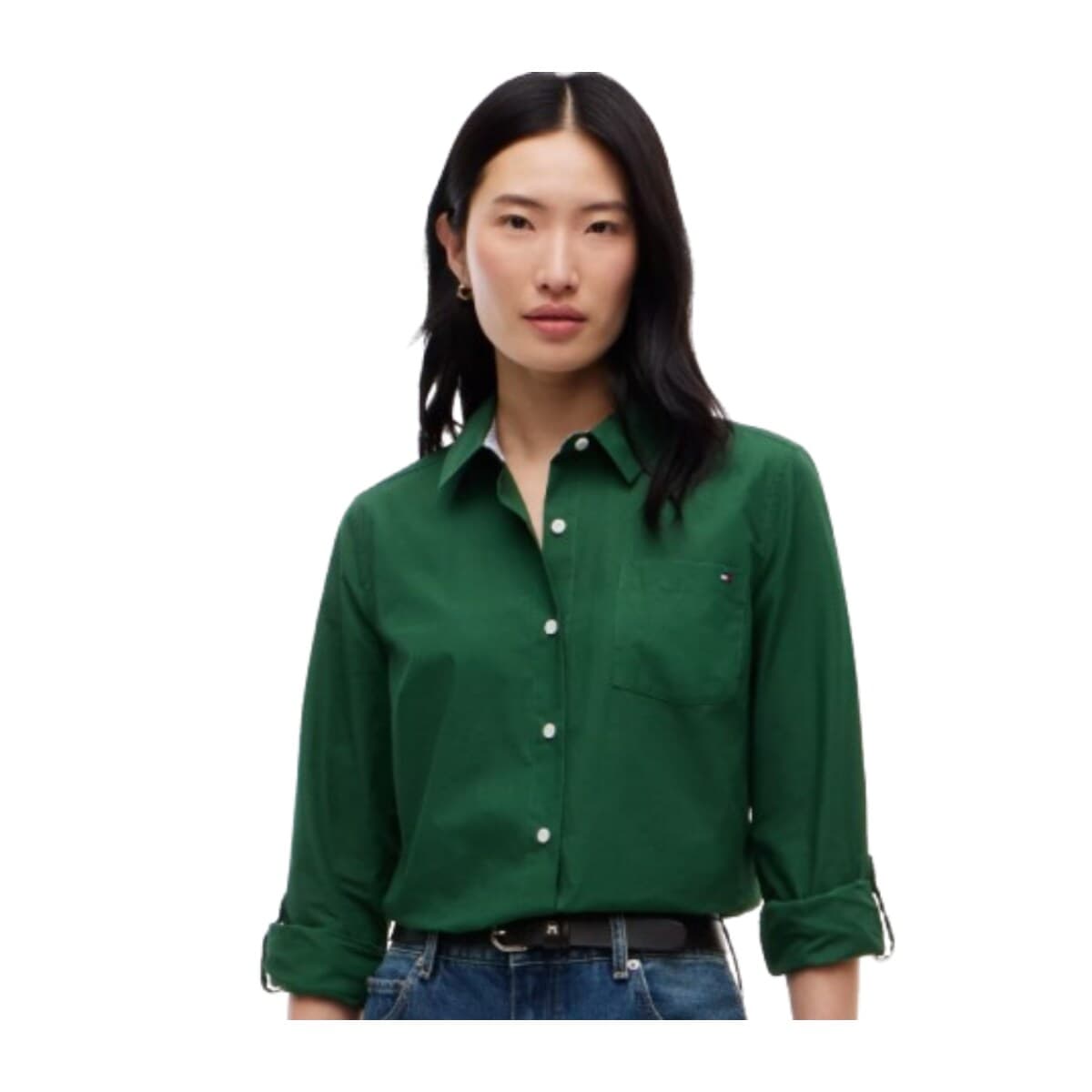 타미힐피거 여성 포플린 셔츠