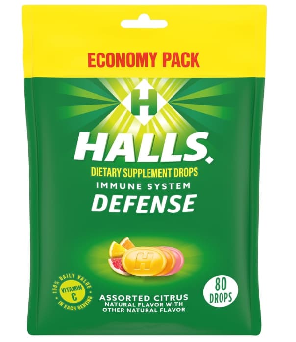 Halls 허니레몬 기침캔디