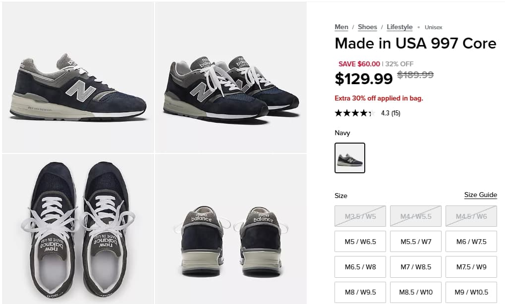 New Balance Made in USA 997