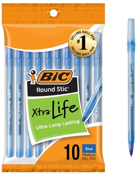BIC Round Stic 볼펜 10개