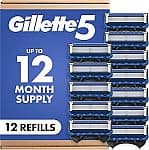 Gillette 5 면도날 리필 12개입