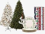 National Tree Company 6ft 사전조명 적용 포장 나무 질감 아티피셜 크리스마스 트리
