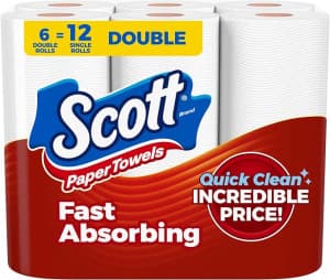 Scott Paper Towels 6 Double Rolls