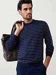 Banana Republic Mens Merino Wool Textured Striped Sweater
