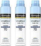Neutrogena SPF70 선크림 3팩