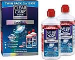 2-Ct 12 Oz Clear Care Plus Cleaning Solution with Lens Case