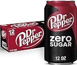 Dr Pepper 제로 슈가 소다 12pk 12oz