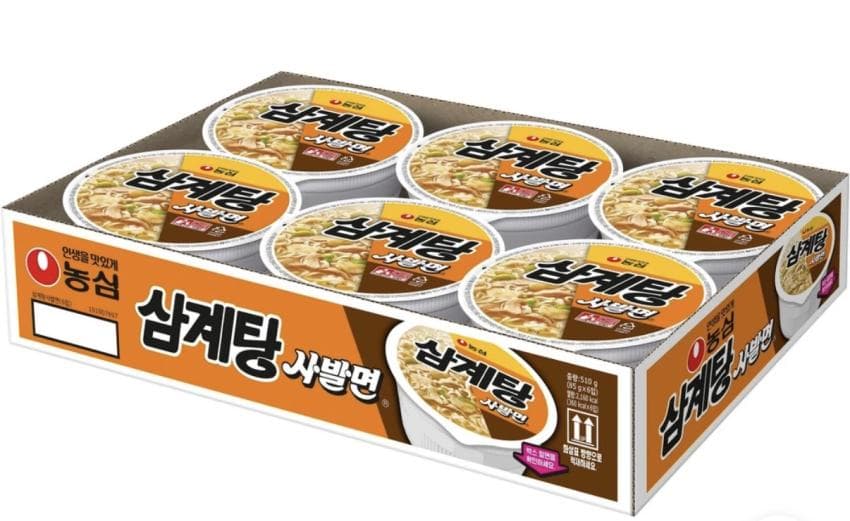 농심 삼계탕 사발면 6개
