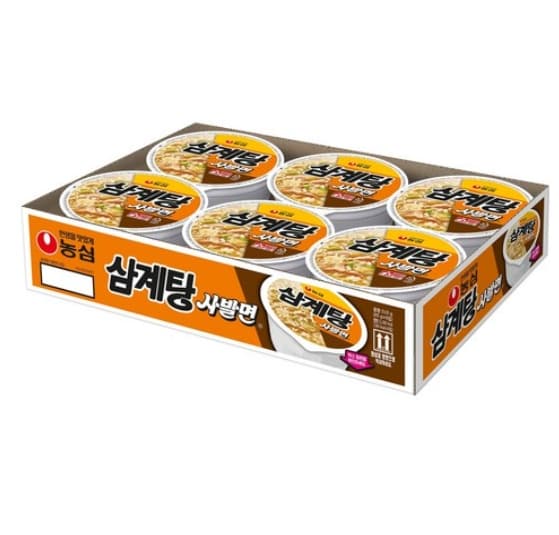 농심 삼계탕 사발면 85g 6개