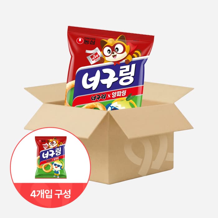 너구링 (너구리+양파링) 4개