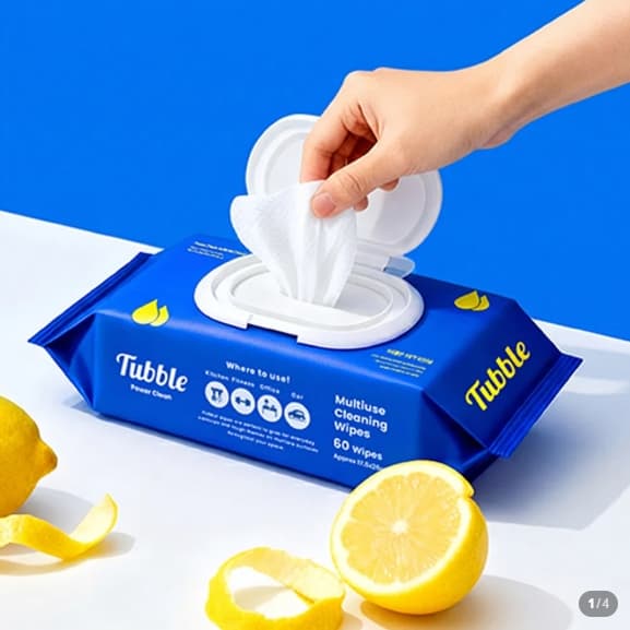 Tubble Multi-Purpose Disinfecting Cleaning Wipes 60 Sheets