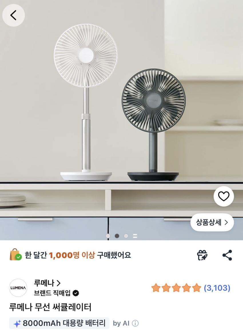 루메나 FAN PRIME 3 써큘레이터