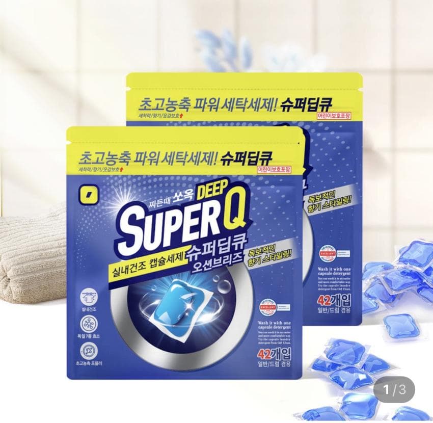 슈퍼딥큐 캡슐세제 84개입