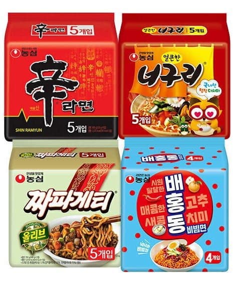 라면 4종 세트 19개입
