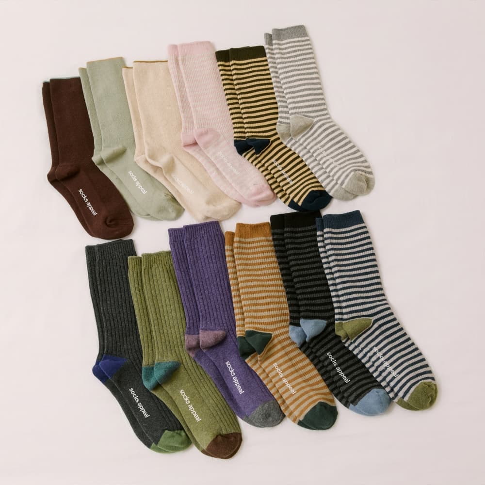 rib socks 2pack SET