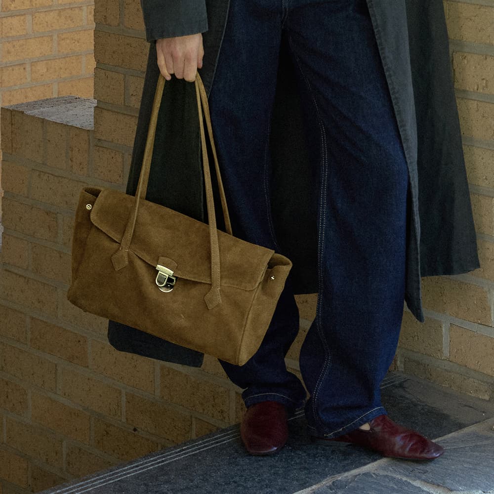Reve 스웨이드 백 Camel Brown