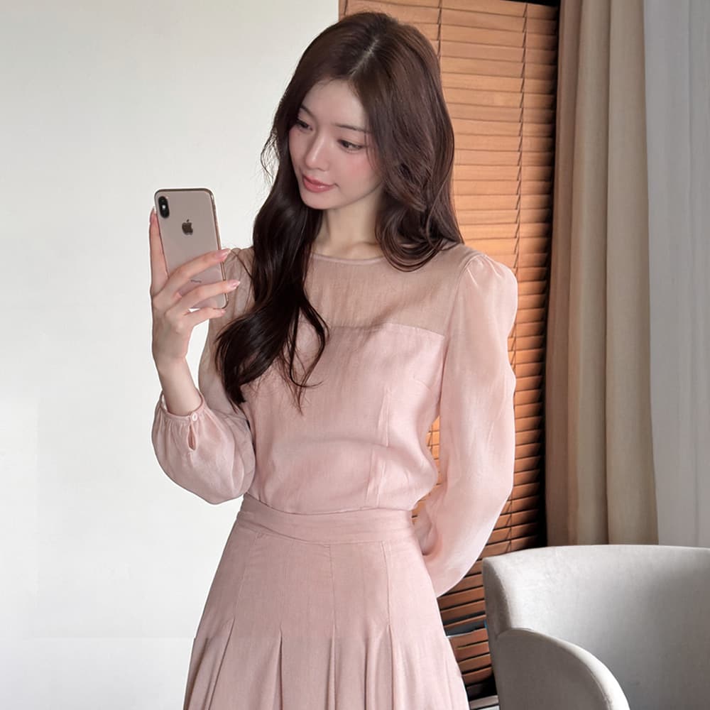 세린 클래식 레이어드 블라우스