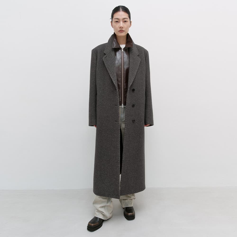 클래식 맥시 코트 BROWN
