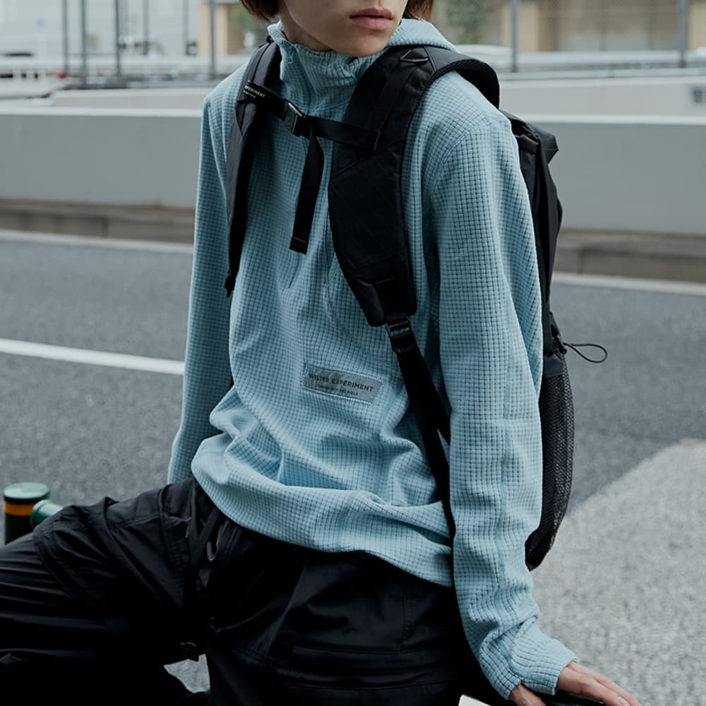 SQUARE FLEECE HOOD PULLOVER