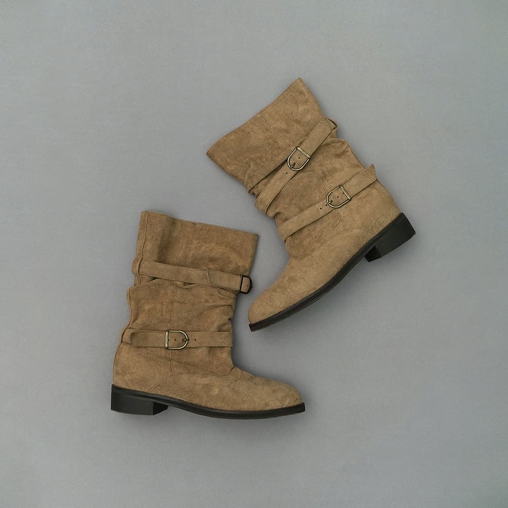 Suede 버클 부츠 beige