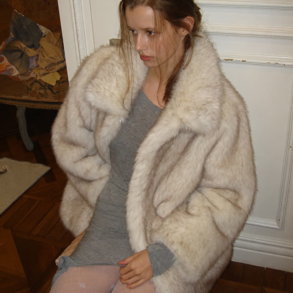Soft Fur Jacket, Ivory