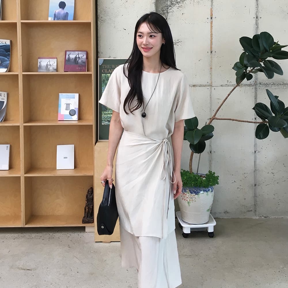 SLEEK LAYERED LAP 원피스