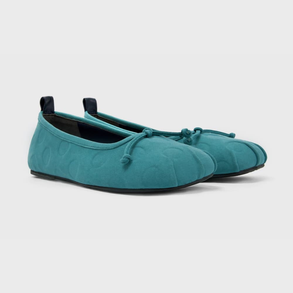 DOT SQUARE FLATS-TEAL BLUE