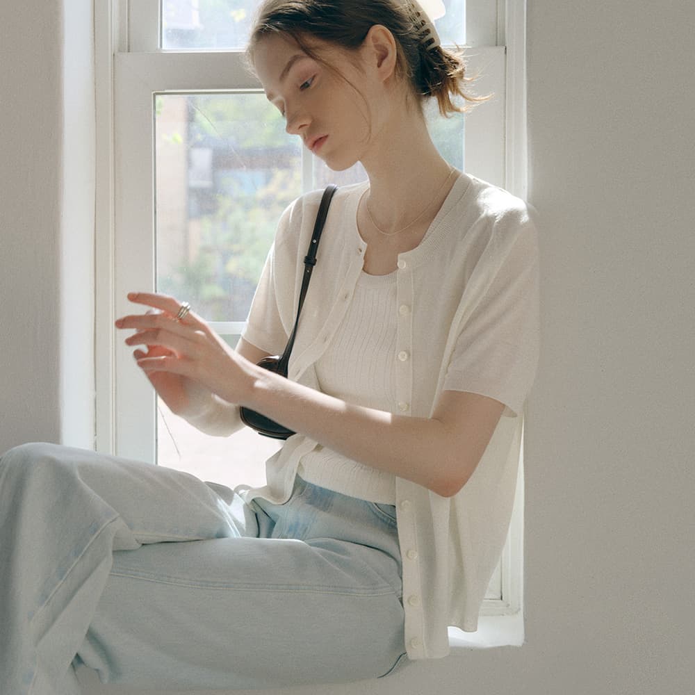 Vea Half Sleeve Knit Cardigan