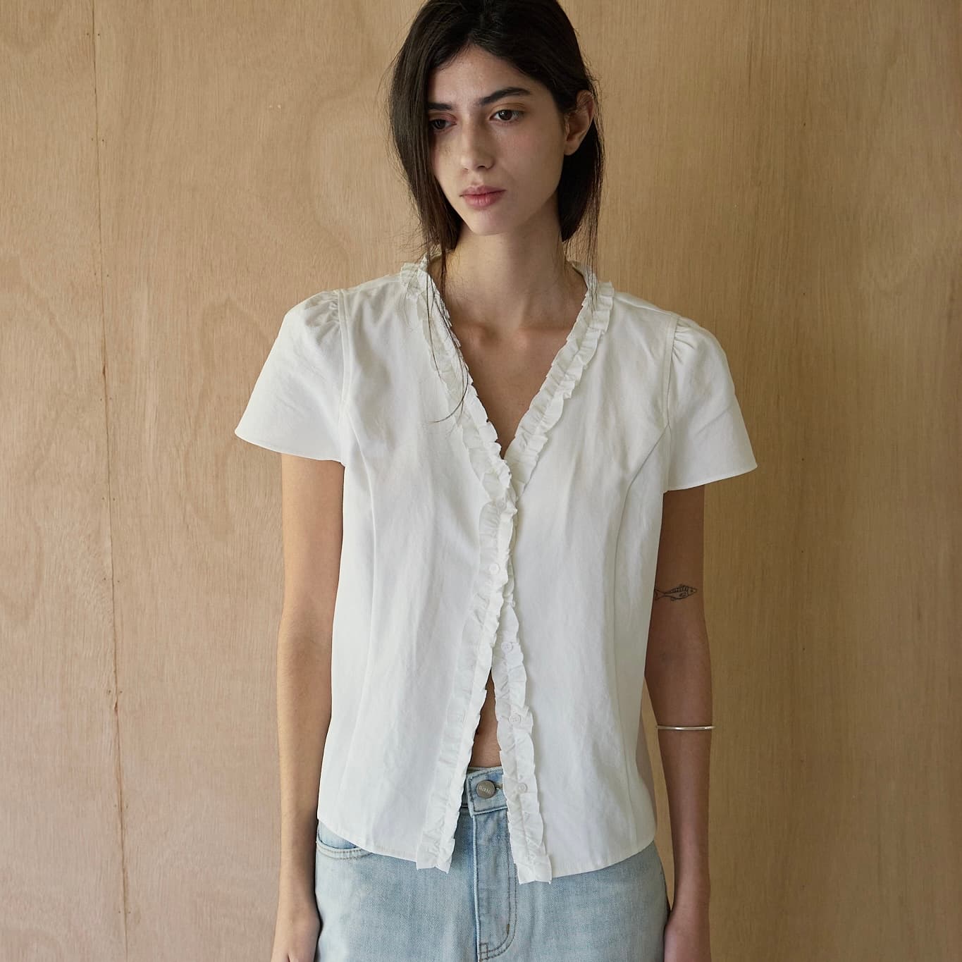 Jen Cotton Blouse Ivory