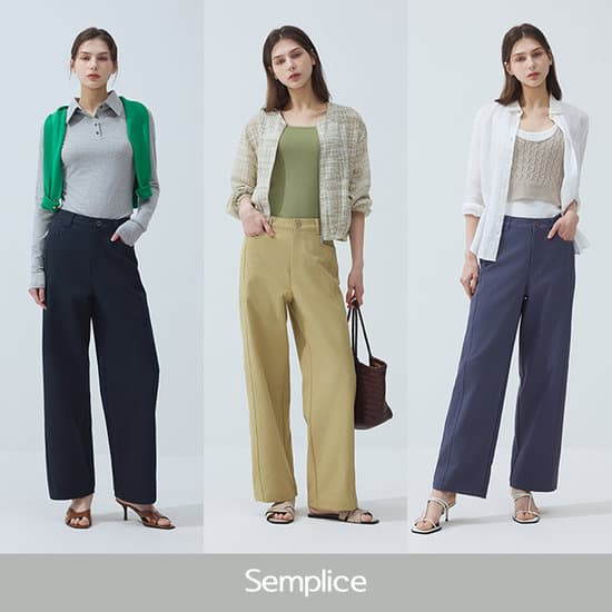 SEMBLICE Semi Barrel Pants Slacks Women's