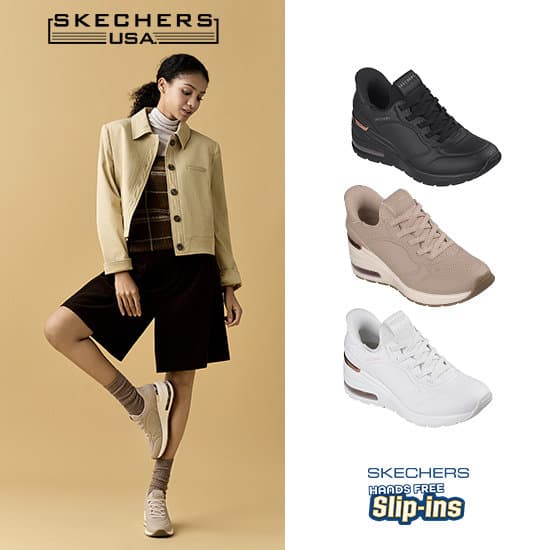 Skechers 밀리언에어 키높이 슬립인스 워킹화