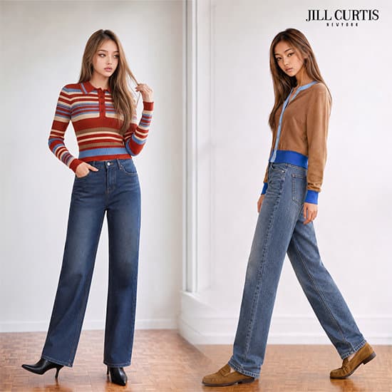질커티스 26FW 세미와이드 데님 팬츠